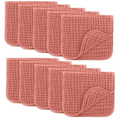 Vista 72 de Comfy Cubs - Paquete de 6 paños de muselina para eructos, 20 x 10 pulgadas, grandes, de 6 capas, 100 % algodón ultra absorbente para babeo