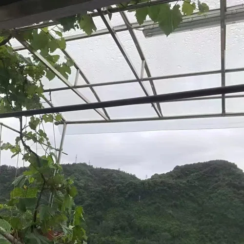Vista 6 de GZHERVICES Hoja de techo de policarbonato, panel de fibra de vidrio de 0.031 in fácil de doblar y cortar, aislamiento impermeable para toldo