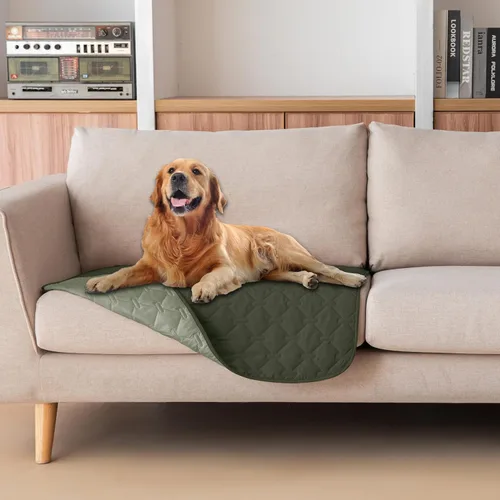 Vista 14 de gogobunny - Manta para perros y gatos 100% impermeable y de doble cara, funda suave para cama de mascotas, reversible, protege muebles, carbón