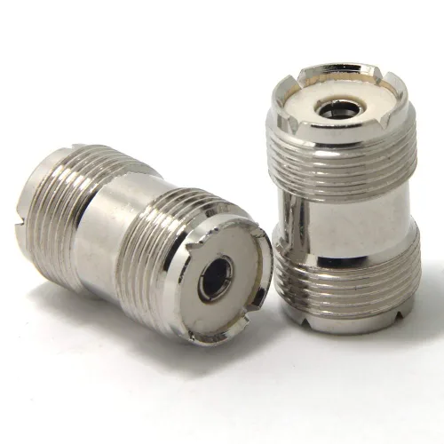 Vista 3 de Ancable Paquete de 2 conectores adaptador de cable coaxial SO-239 / PL-259 UHF hembra a hembra, conector de acoplador PL259 para antena de radio CB