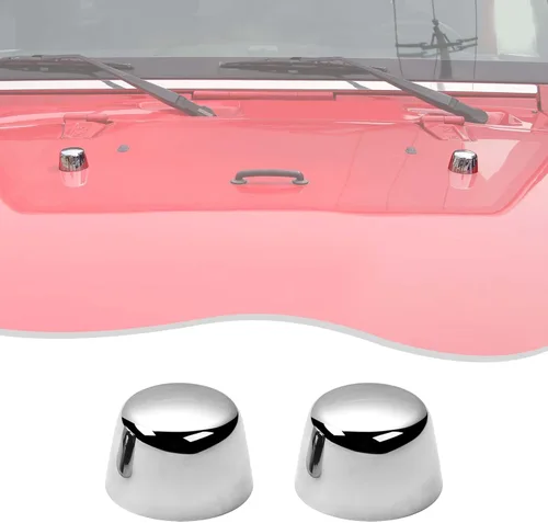 Vista 13 de Moldura decorativa de goma para capó del motor compatible con Jeep Wrangler JK JKU 2007-2018 (azul)