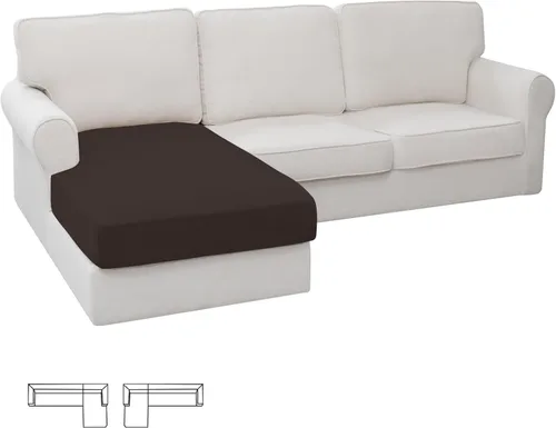 Vista 132 de Easy-Going - Funda de cojín elástica individual para sofá biplaza, sillón, funda de cojín protectora, suave, flexible con parte inferior elástica