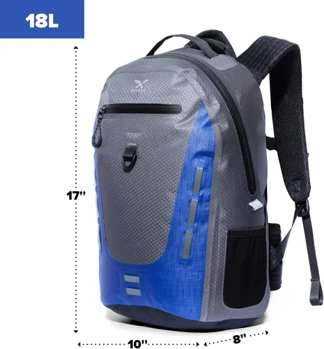 Vista 3 de Submersipack - Mochila impermeable – sumergible, inflable, flotante, cubierta de TPU duradera, bolsa seca de nailon con cremallera hermética
