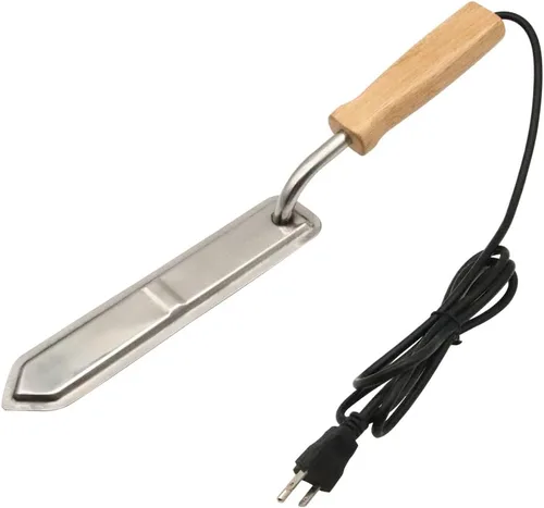 Vista 3 de Cuchillo de destapado de miel de abeja eléctrica Acero inoxidable Temperatura constante Cuchillo de abeja Raspador Extractor de miel Herramientas