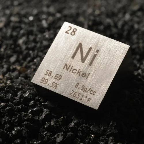 Vista 6 de Cubo de Níquel Cubo Metálico de Densidad Cubo de Elemento de Metal Puro de Alta Densidad para Colecciones de Elementos Experimento de Laboratorio