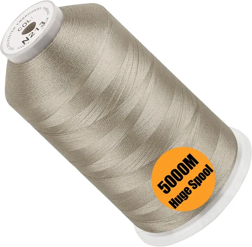 Vista 132 de New brothread - Bobina única de 5000 m de hilo de poliéster para máquina de bordar 40WT para máquinas comerciales y domésticas - Marigold