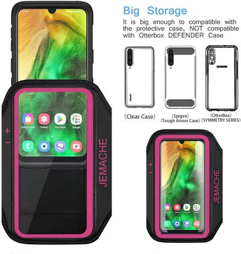 Vista 6 de JEMACHE - Brazalete para Galaxy A56 A55 A54, resistente al agua, para gimnasio, correr, entrenamiento, para Samsung Galaxy A52 A53 A54 A55 A56