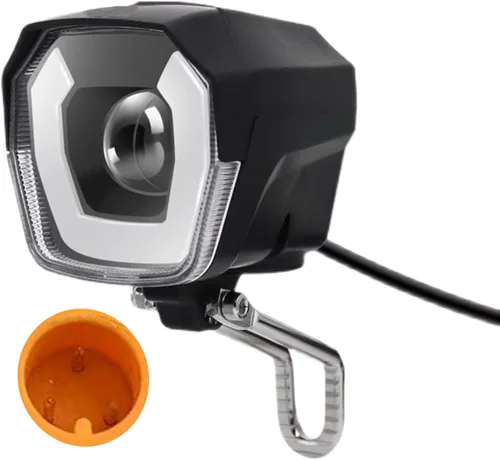 Vista 10 de Faro eléctrico para bicicleta de noche, 3 pines, conector macho/hembra, luz delantera LED, 24 V, 36 V, 48 V, 52 V, impermeable, ultra brillante, luz