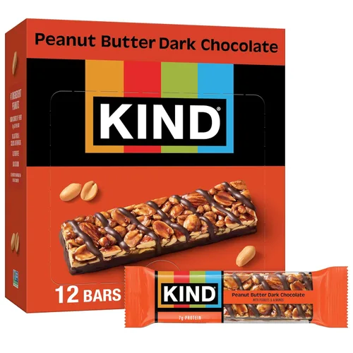 Vista 12 de KIND - Barras de chocolate oscuro, moca y almendras, bocados saludables, libres de gluten, bajas en azúcar, con 0.18 onzas de proteína, 12