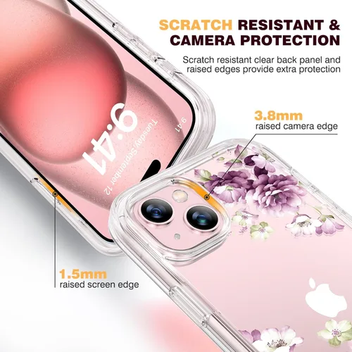 Vista 554 de DIACLARA - Funda transparente compatible con iPhone XR 6.1 pulgadas 2018