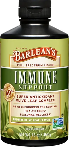 Vista 7 de Barlean's Olive Leaf Complex - Spray para la garganta, suplemento de apoyo inmunológico con menta, limón y salvia para aliviar la picazón