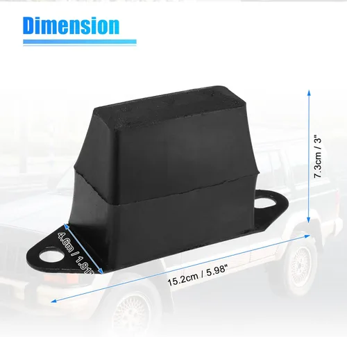 Vista 7 de X AUTOHAUX 2 piezas de tope de suspensión trasera de 3 pulgadas para Jeep XJ Cherokee 1987-2001 para Jeep M-J Comanche 1987-1992 Leaf Spring Jounce
