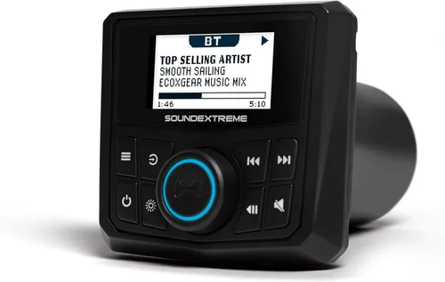 Vista 2 de SoundExtreme de ECOXGEAR Receptor estéreo marino AM/FM 200-Watt impermeable Bluetooth para deportes acuáticos con controlador LED de 4 zonas