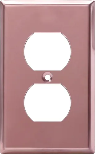 Vista 34 de ENERLITES Placa de pared de metal para receptáculo dúplex, tapa de salida de acero inoxidable, resistente a la corrosión, tamaño estándar de 1