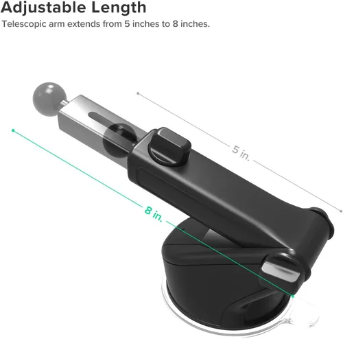 Vista 3 de iOttie Auto Sense Qi Cargador inalámbrico para automóvil + base de montaje adicional, sujeción automática de CD de carga inalámbrica y soporte