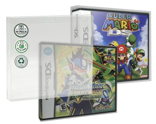 Vista 9 de MALKO Paquete de 10 protectores de videojuegos compatibles con Nintendo 3DS Funda de plástico transparente