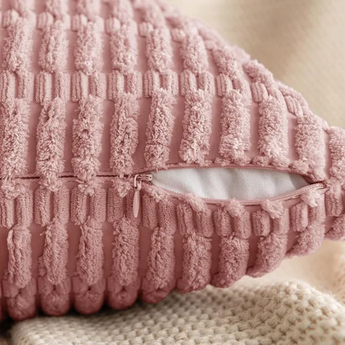 Vista 3 de MIULEE Paquete de 2 fundas de almohada de pana de 18 x 18 pulgadas, fundas de almohada decorativas de pana suave a rayas bohemias modernas