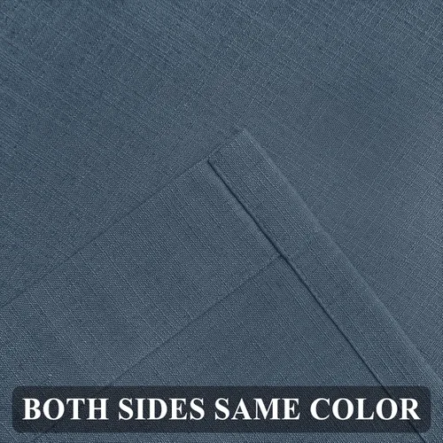 Vista 7 de Fcosie Cortinas de lino con pestaña superior de 38 pulgadas de ancho x 45 pulgadas de largo, cortinas de oscurecimiento de habitación, paneles