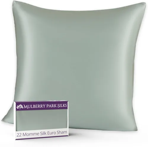 Vista 29 de Mulberry Park - Funda de almohada 100% seda, 22 mommes, seda de morera grado 6A, cierre de sobre profundo, color negro/estándar (20 x 26 pulgadas)