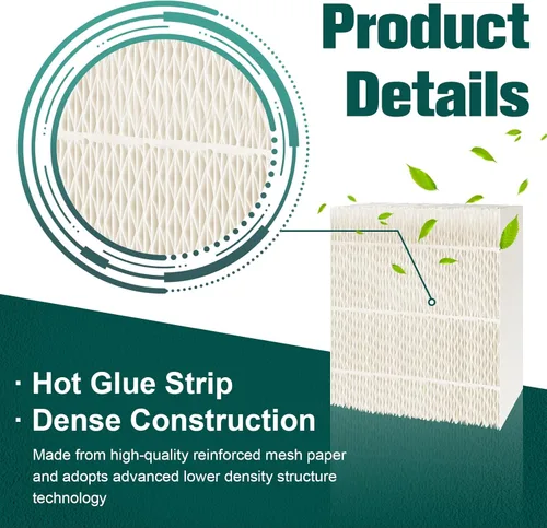 Vista 4 de ROMON Humidificador 1043 Super Filter Wick Reemplazo para Essick Air AIRCARE 821000 826000 826800 831000 EP9500 EP9700 EP9R500 EP9R800 y Bemis Space