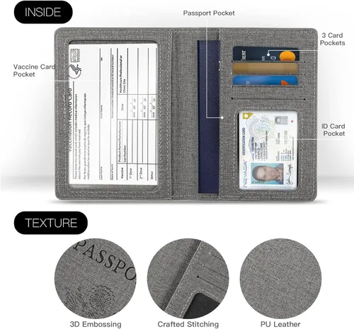 Vista 4 de Portapasaporte de vacunación, forro polar verde con licencia oficial de star wars silent one crew., Paquete de 2