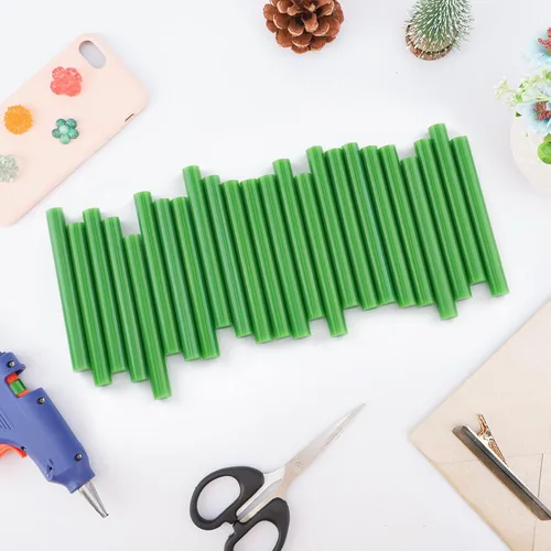 Vista 7 de ENPOINT Barras de pegamento caliente verde tamaño completo, paquete de 36 barras de cera de sellado para sellos de sellos, manualidades, proyectos