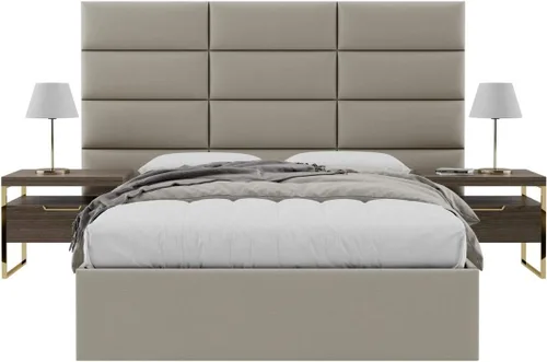 Vista 32 de Vänt - Paneles tapizados de cabecera para montar en la pared, diseño Elizabeth, 120 x 46 pulgadas, configuración de 16 paneles individuales