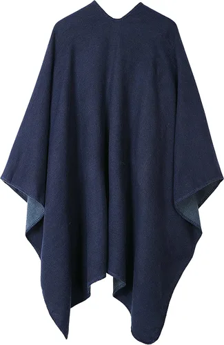 Vista 196 de Urban CoCo Poncho de colores para mujer, chal con frente abierto, color en bloques