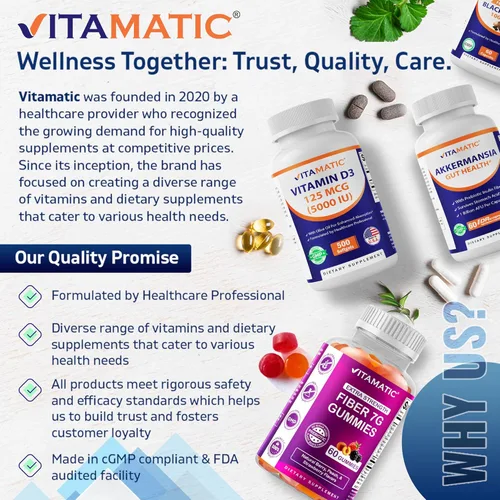 Vista 6 de Vitamatic Niacina (vitamina B3) 500 mg, 240 tabletas - Sin OMG y sin gluten