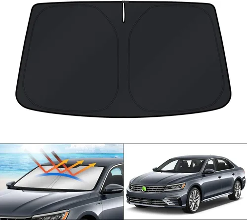 Vista 168 de KUST Parasol para parabrisas para Volkswagen VW Taos 2022-2025 2026, accesorios para ventana, protector de visera solar, plegable, bloquea los rayos