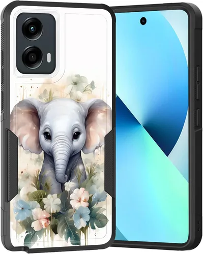 Vista 241 de para Moto G Play 4G 2024, funda de dos capas híbrida resistente y a prueba de golpes, PC duro + silicona suave protectora para Motorola Moto G Play