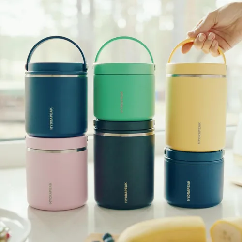 Vista 9 de Hydrapeak Tarro de alimentos aislado al vacío de acero inoxidable de 32 onzas para alimentos calientes y alimentos fríos, tarro de sopa a prueba