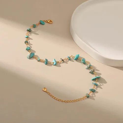Vista 47 de Tobillera para mujer, chapada en oro de 18 quilates, tobillera con dije de oro, impermeable, para verano, playa, cadena de pie, joyería para regalos