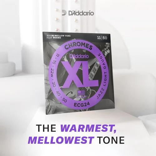 Vista 3 de D'Addario XL Chromes Cuerdas de Guitarra Bajo con Entorchado Plano - ECB81M - Escala Media - Regular Ligero, 45-100