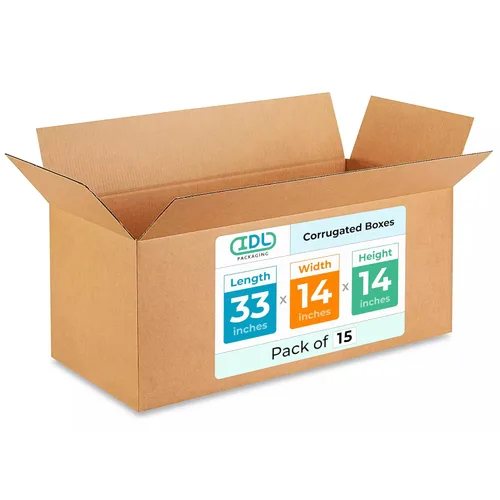 Vista 149 de Cajas largas de mudanza y envío de 18 x 9 x 9 pulgadas (paquete de 10) – Extra resistentes 200 libras frente a las regulares – Cajas de embalaje