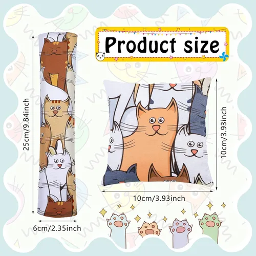 Vista 2 de Hungdao 8 piezas de hierba gatera Kicker Toys Cat Kick Sticks interactivos juguetes de almohada para gatitos interiores suministros para masticar