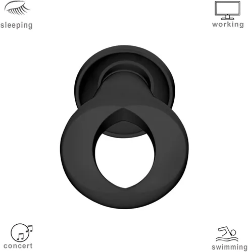Vista 2 de Tapones para los oídos para dormir, tapones para los oídos de 35 dB para dormir con cancelación de ruido, tapones de silicona reutilizables