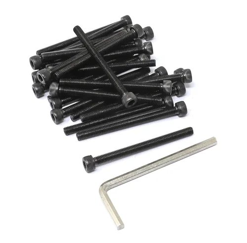 Vista 174 de iexcell Juego de 50 tornillos M4 x 20/25/30/35/40 de acero de aleación de grado 12.9, acabado de óxido negro