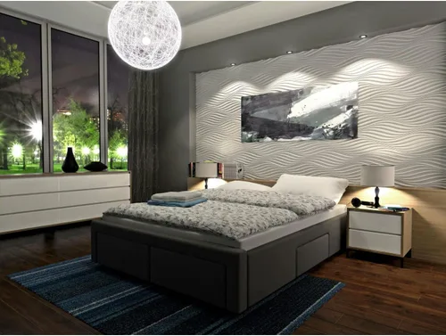 Vista 4 de À LA MAISON CEILINGS WD-SWP-PW-6 Paneles de pared 3D sin costuras, color blanco, 24 pies cuadrados