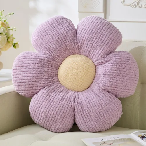 Vista 18 de Almohada de Flores, Almohadas Verde Salvia Lindas Margaritas Almohada Decorativa Cojín de Asiento Decorativo para el Hogar para Cama, Sofá, Sofá