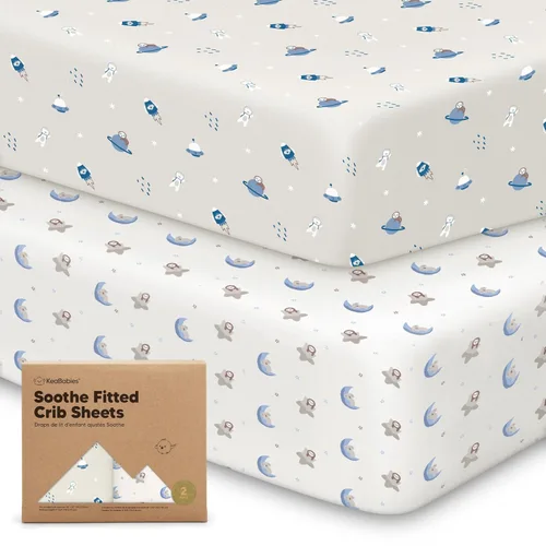 Vista 42 de KeaBabies Paquete de 2 sábanas orgánicas para cuna para niños y niñas, sábana bajera ajustable de 52 x 28 pulgadas, funda de algodón de jersey
