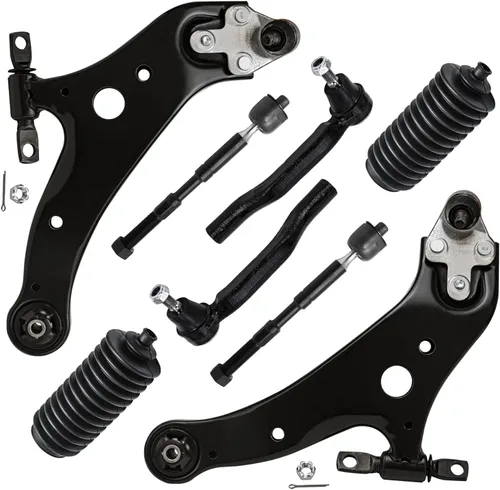 Vista 378 de Detroit Axle - Kit de brazos de control delanteros de 8 piezas para Toyota Sienna 2004-2010, 2 brazos de control inferiores con rótulas, 4 barras