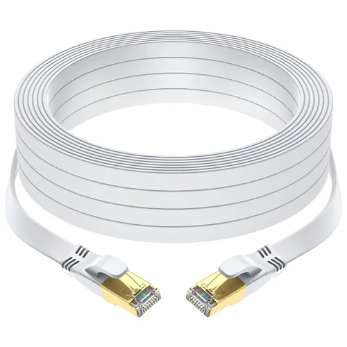Vista 12 de Cable Ethernet Cat 8 de 6 pies, cable de red LAN de alta velocidad para interiores y exteriores, cable de red pesado de alta velocidad SFTP