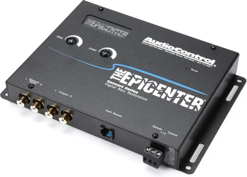 Vista 4 de AudioControl El expansor Epicenter Bass Booster y procesador de restauración de graves (negro) con control remoto e incluye interconexiones de 17