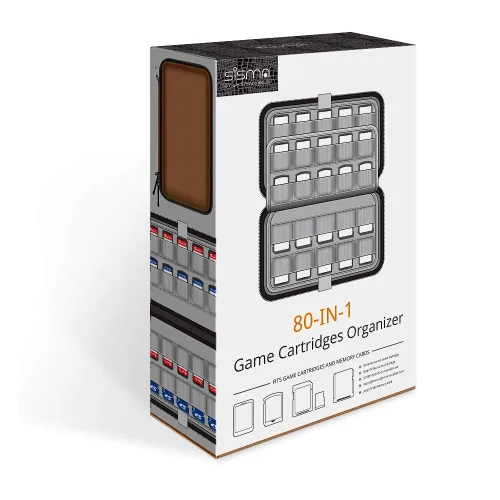 Vista 6 de sisma 80 Switch Game Holder Storage Case Compatible with Nintendo Switch Game Cards or SD Cards, Game Cartridges Organizer Hard Shell Travel