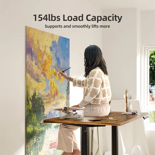 Vista 29 de INNOVAR Escritorio eléctrico de pie, escritorio de pie de altura ajustable, escritorio de pie de 40 x 24 pulgadas para computación de oficina