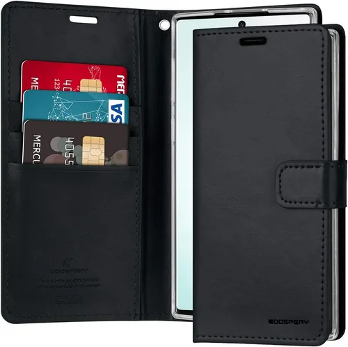 Vista 42 de GOOSPERY Bluemoon - Cartera compatible con iPhone 13 Pro Max, funda de piel sintética de alta calidad, soporte para tarjeta con tapa para teléfono