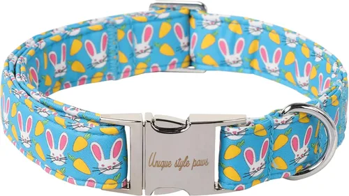 Vista 29 de Unique style paws - Collar para perro con hebilla de metal, naranja, duradero, lindo collar para perros pequeños, medianos y grandes