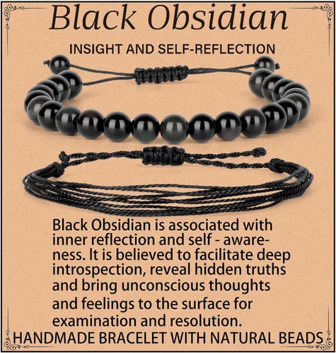 Vista 84 de LPBeads Pulsera de piedra natural hecha a mano de tamaño ajustable