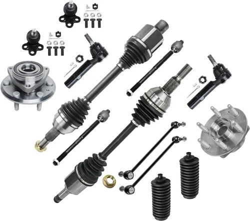 Vista 214 de Detroit Axle - Kit de 4 piezas de manguetas de dirección para Honda Civic 2006-2011, 2 manguetas de dirección delanteras y bujes de ruedas